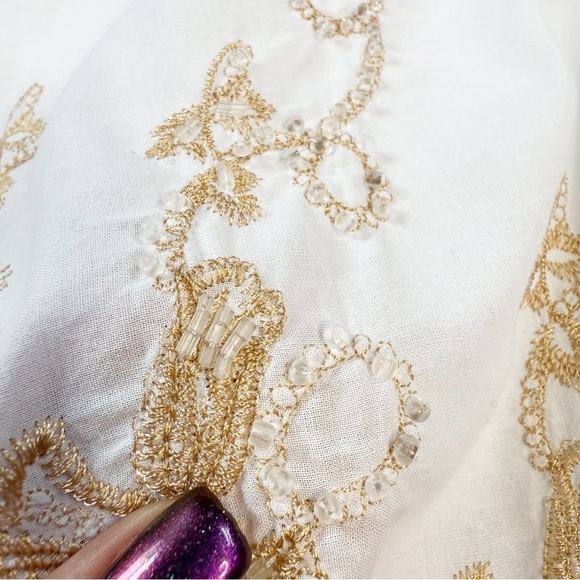 Vintage 90s Rene Margo Embroidered Beaded Skirt Size Small - Picture 7 of 11